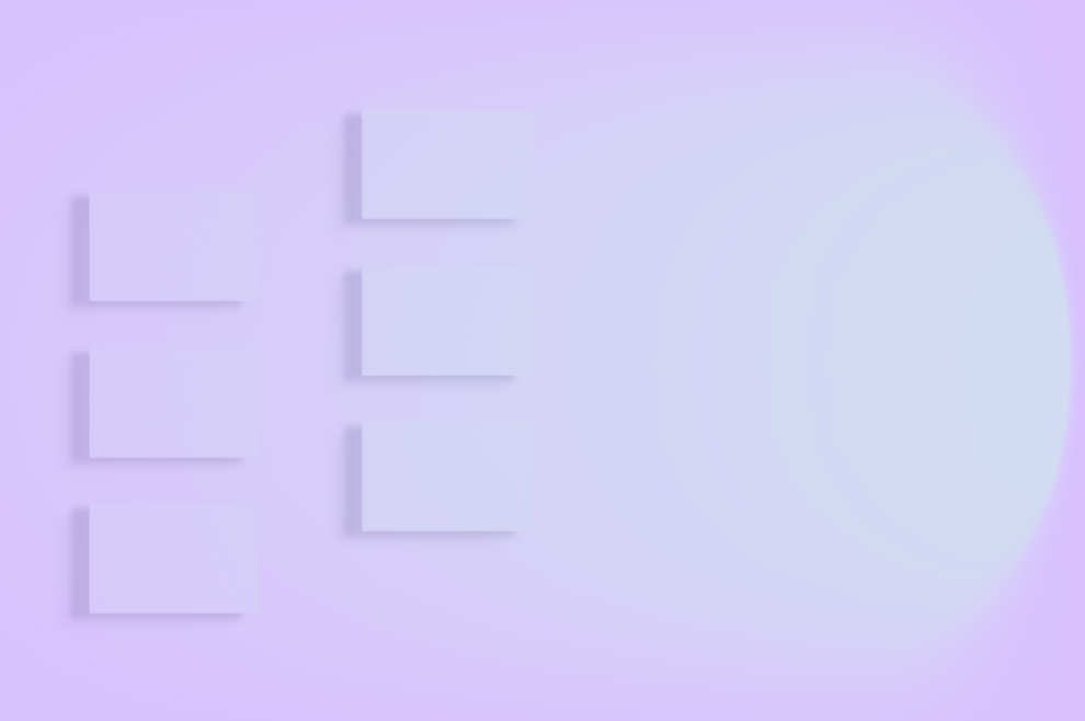 HID-T CONNECT: massima flessibilità senza fili, fino a 6 zone indipendenti. Grafica di sei rettangoli con l'ombra.