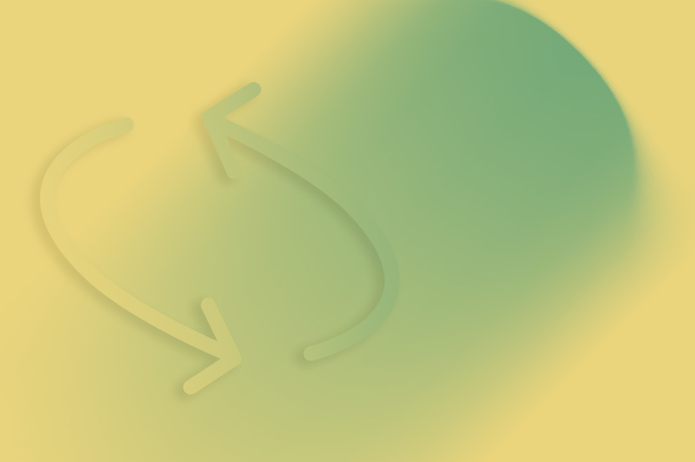 Graphisme de deux flèches circulaires, BOX 2, avec ventilateur à vitesse continue il ajuste précisément l’intensité de l’air